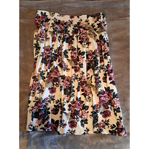 Fritzi Plus Vintage Floral Skirt 2X-Elastic Waist Band Made in the USA - Picture 5 of 13